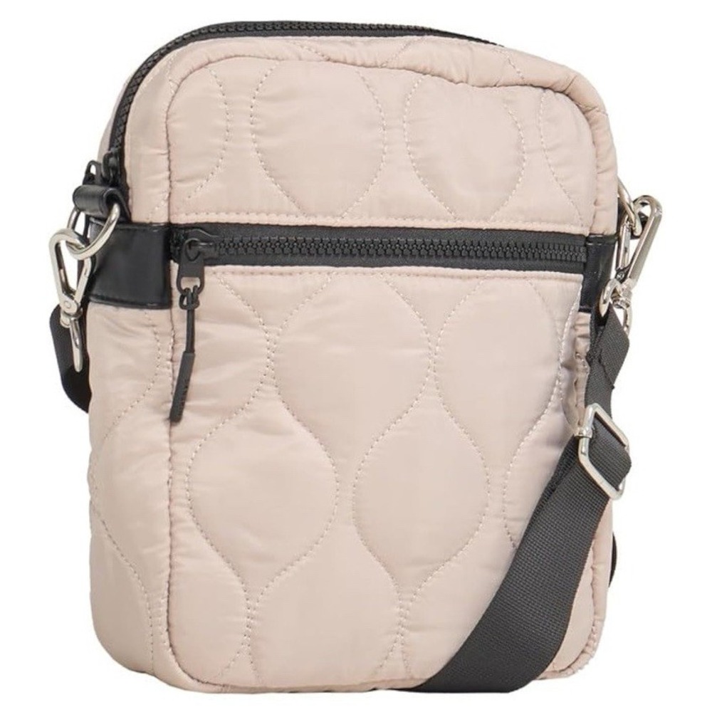 NWT Dankin Women's Large Quilted Crossbody Nylon Bag Blake - Color: Oat